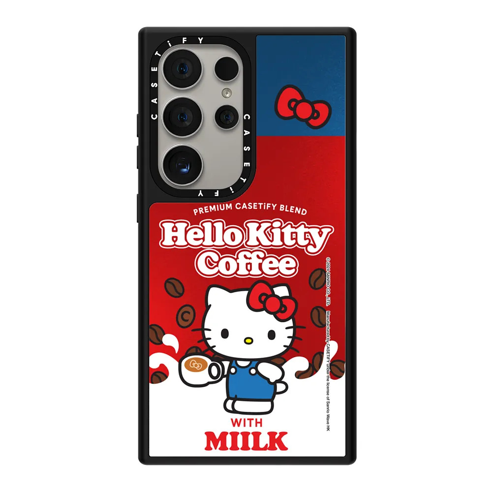 现货CASETiFY联名Hello Kitty咖啡适用三星S23/S24 Ultra手机壳Z Flip 5/Z Fold4/3可爱少女心限量高端保护套