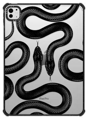 CASETiFY黑色大王蛇适用苹果iPad Pro11/13/12.9寸平板电脑保护套翻盖式Air第3/4/5/6代10.9寸min壳M2/M3/M4