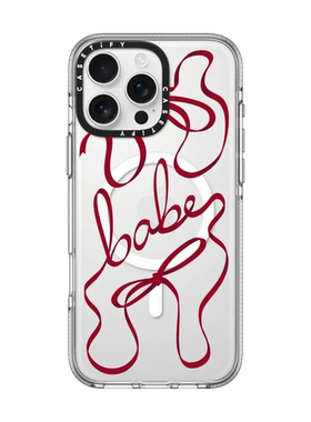 现货CASETiFY红色宝贝蝴蝶结丝带适用苹果iPhone16 pro max磁吸手机壳15/14时尚潮牌13小众高端ins风超火套12