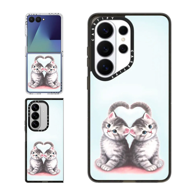 现货CASETiFY宠物系列搞怪小猫适用三星S25/S26 Ultra手机壳Z Flip7/Z Fold 6/5小众趣味卡通可爱保护套s24+