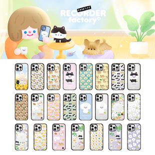 现货CASETiFY艺术家联名RECORDER factory软萌可爱趣味适用于苹果iPhone16 pro max磁吸手机壳15/14/13保护套