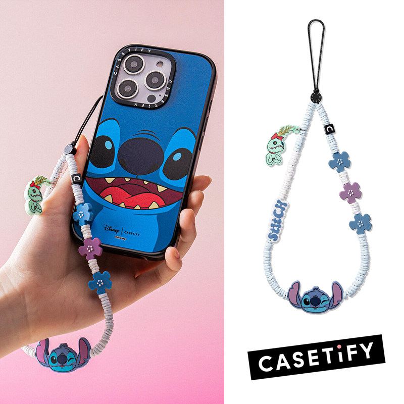 CASETiFY联名史迪奇贝壳手机挂链