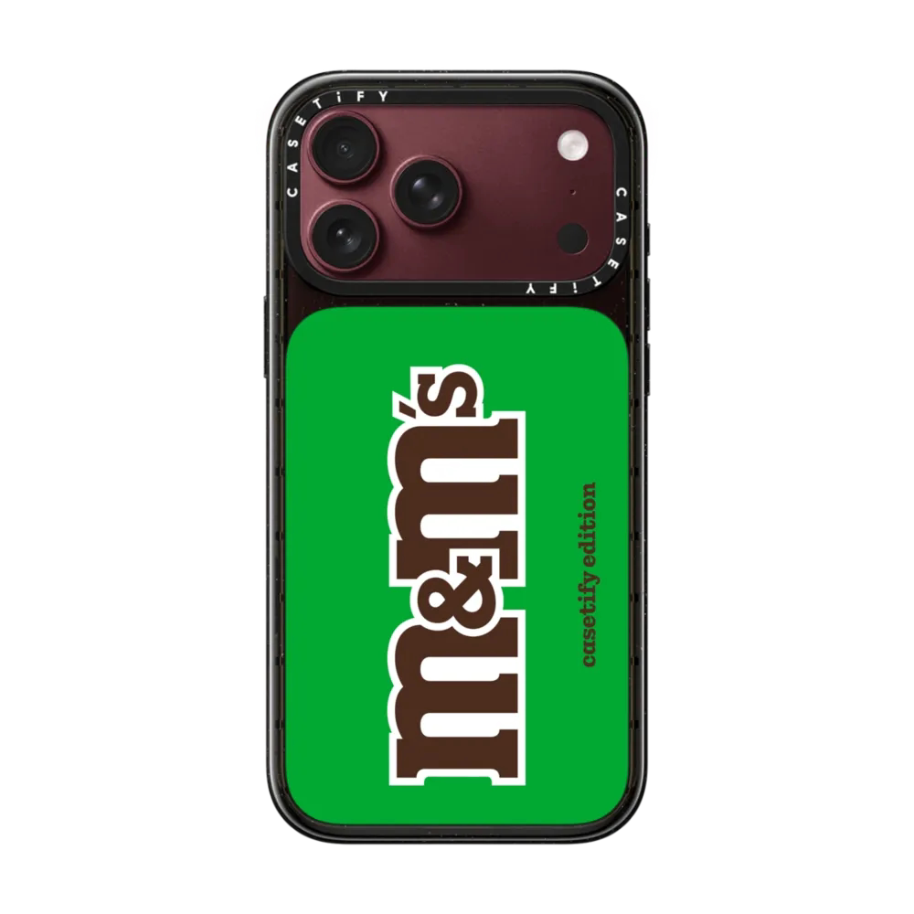 现货CASETiFY联名M&M'S糖果系M豆经典logo绿色适用苹果iPhone18 pro max磁吸手机壳17/16/15/14趣味保护套13