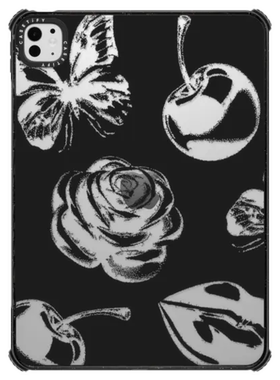 CASETiFY罪恶快感黑色蝴蝶结樱桃适用苹果iPad Pro 11/13/12.9寸平板电脑保护套Air第3/4/5/6/7代翻盖防摔壳