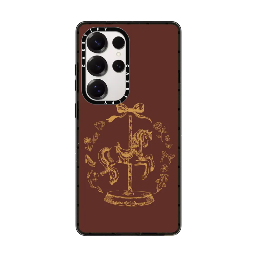 现货CASETiFY皇家旋转木马适用于三星S24/S25 Ultra手机壳Z Flip7/Z Fold 6/5时尚复古奢华马年新春保护套s23