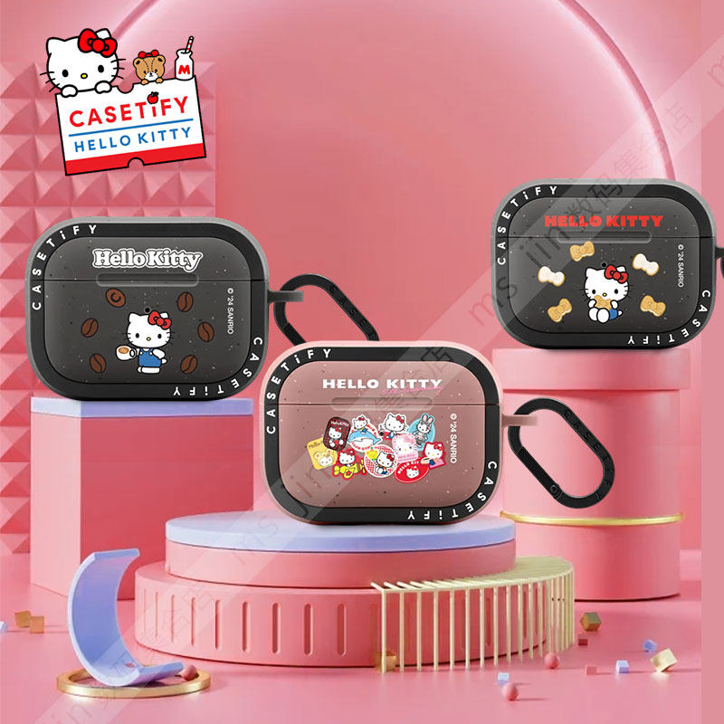 CASETiFY联名Hello Kitty适用苹果Airpods Pro 2代无线蓝牙耳机保护套Airpods 3/4代限量卡通可爱少女防摔壳,3C数码配件,耳机保护套,淘宝优惠券,粉丝福利购,淘宝优惠卷