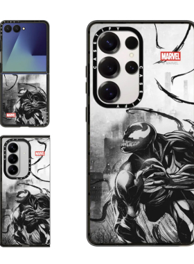 现货CASETiFY联名Marvel漫威毒液VS定制可写字适用三星S24/S25 Ultra手机壳Z Flip 7/Z Fold 6限量个性保护套