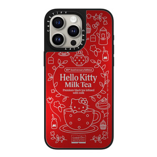 现货CASETiFY联名Hello Kitty红底奶茶适用苹果iPhone15 pro max磁吸手机壳14/13/12卡通可爱限量高端保护套