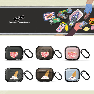 CASETiFY艺术家联名Haruka Yamakawa卡通插画适用苹果Airpods pro 2/3代无线蓝牙耳机保护套Airpods4代防摔壳