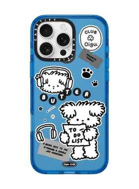 现货CASETiFY黑色黄油贴纸Oigu适用于苹果iPhone16 Pro Max手机壳15/14/13磁吸小众趣味卡通可爱防摔保护套12