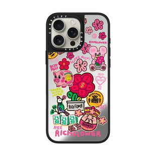 現(xiàn)貨CASETiFY新年發(fā)發(fā)發(fā)適用蘋果iPhone16 pro max磁吸手機(jī)殼15 12涂鴉藝術(shù)有錢花招財(cái)好運(yùn)高端保護(hù)套
