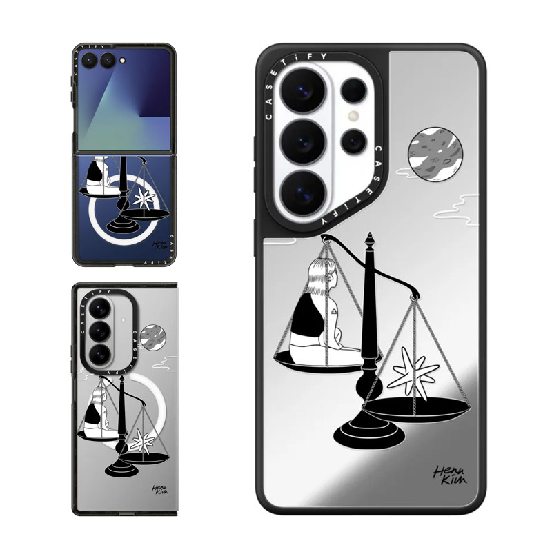 现货CASETiFY天秤座适用三星S25/S26 Ultra手机壳Z Flip7/Z Fold 6/5个性创意星座小众独特艺术防摔保护套s24