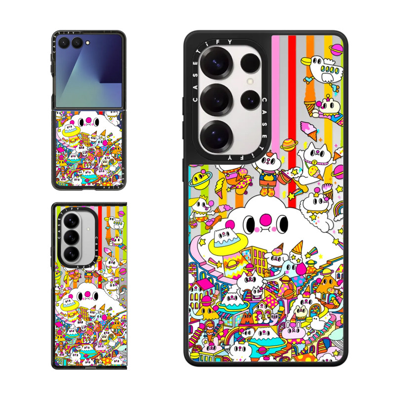 现货CASETiFY趣味动物园适用三星S24/S25 Ultra手机壳Z Flip7/Z Fold 6/5创意趣味艺术卡通可爱防摔保护套s23