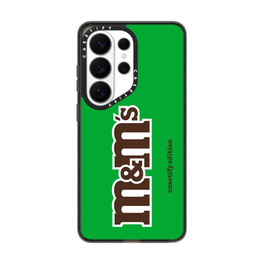 现货CASETiFY联名M&M'S糖果系M豆经典logo绿色适用三星S25/S26 Ultra手机壳Z Flip 6/Z Fold 5趣味限量保护套