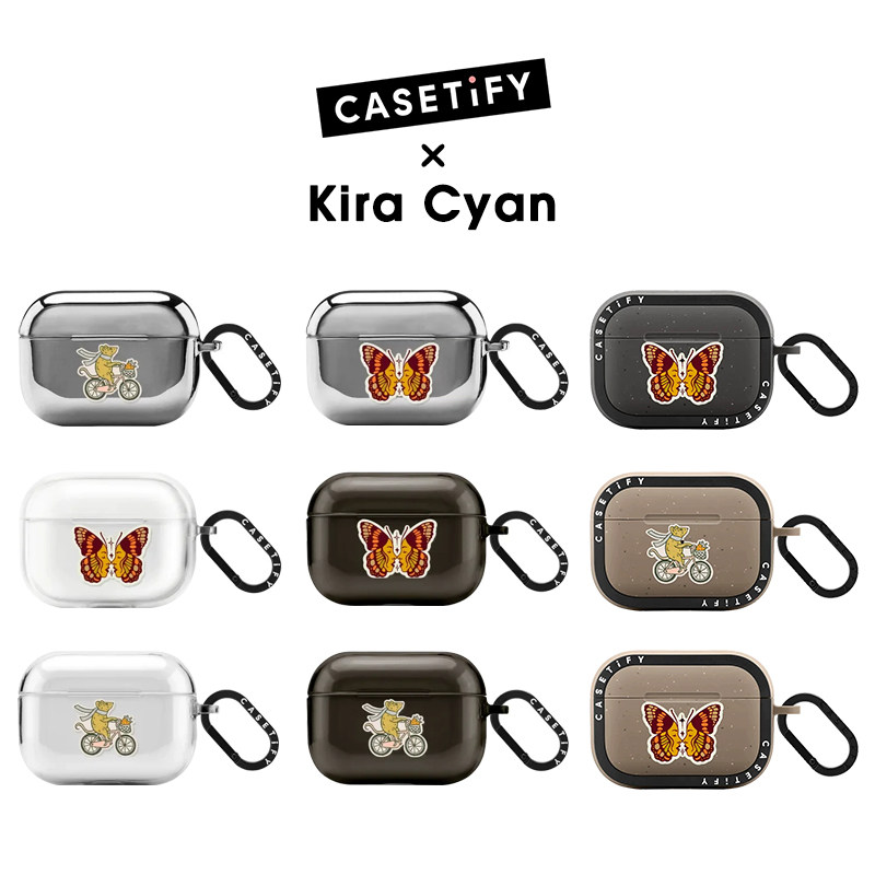 CASETiFY联名Kira Cyan艺术家适用苹果Airpods pro 2代无线蓝牙耳机保护套Airpods 3代防摔软壳二/三代复古潮