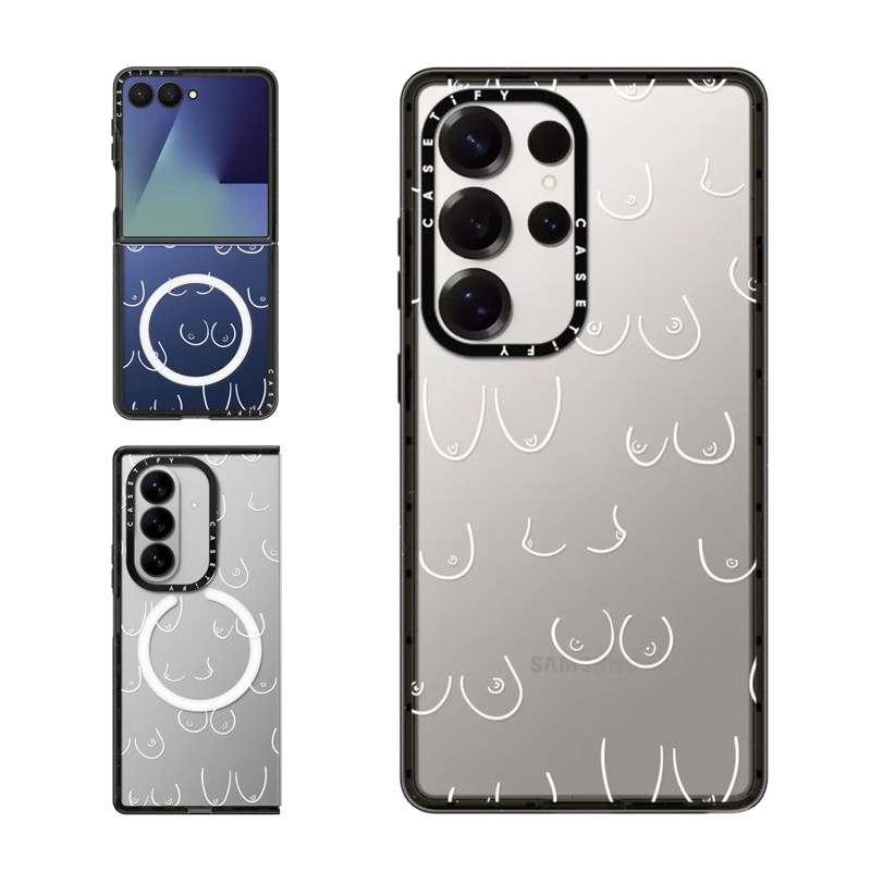 现货CASETiFY单色趣味小标适用三星S24/S25 Ultra手机壳Z Flip7/Z Fold 6/5创意小众高级感独特防摔保护套s23