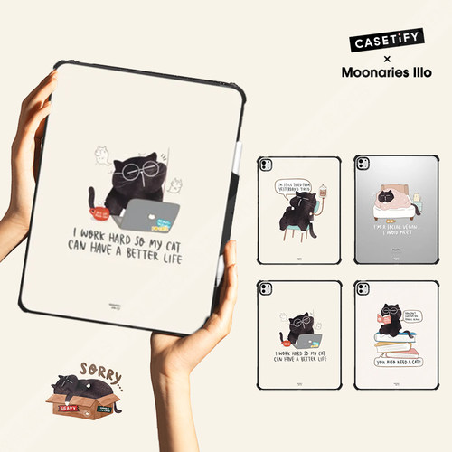 CASETiFY慵懒黑猫平板电脑保护套