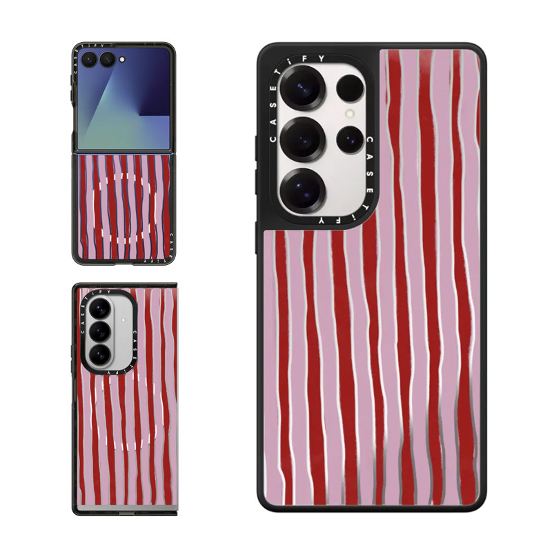 CASETiFY粉红色条纹时尚手机壳