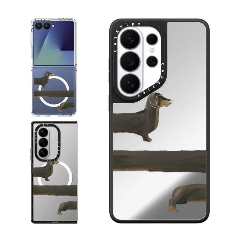 现货CASETiFY宠物系列弯曲腊肠狗狗适用三星S25/S26 Ultra手机壳Z Flip7/Z Fold 6/5卡通可爱趣味保护套s24+