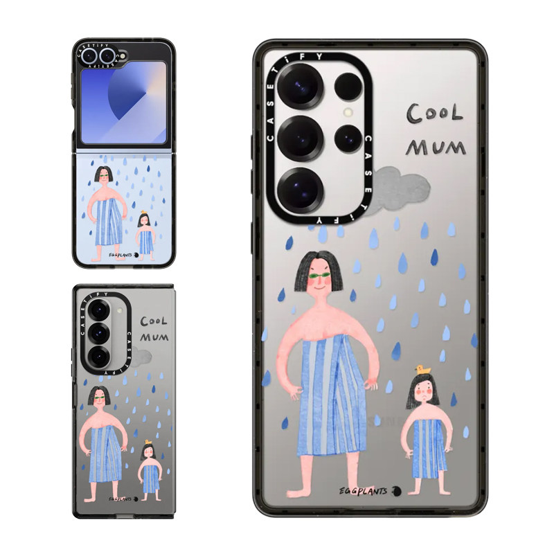 现货CASETiFY淋雨一起走适用三星S24/S25 Ultra手机壳Z Flip 6/Z Fold 5小众趣味可爱ins风超火独特保护套s23