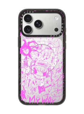 现货CASETiFY粉色撩拨适用苹果iPhone17Pro Max磁吸手机壳16/15/14创意摇滚少女漫画朋克浪漫13防摔保护套12