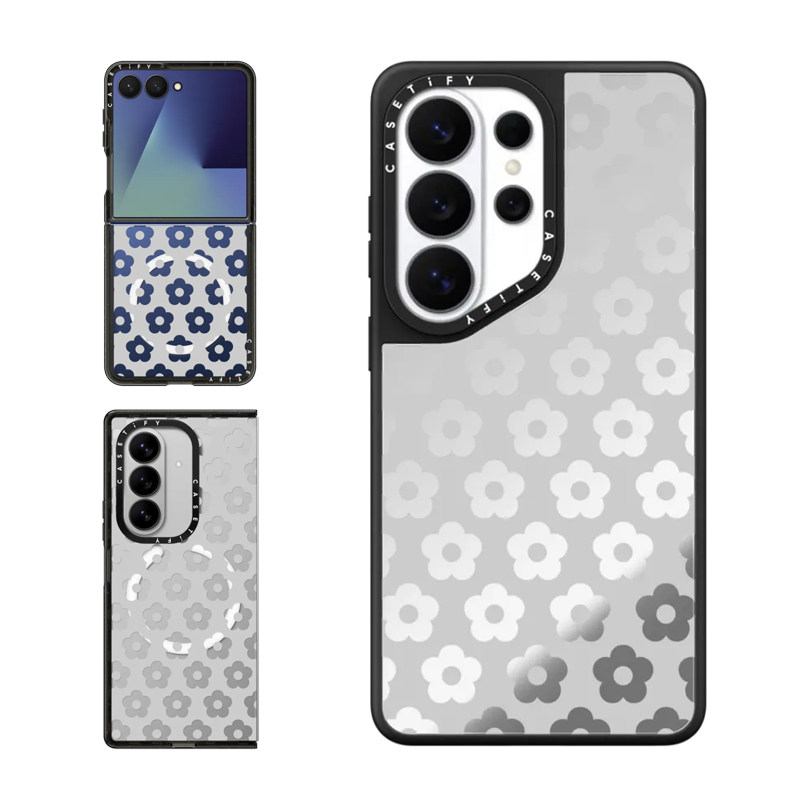 现货CASETiFY透明镂空花卉适用三星S25/S26 Ultra手机壳Z Flip7/Z Fold 6/5时尚小众高级感春天防摔保护套s24