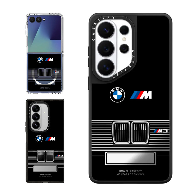 现货CASETiFY联名BMW宝马M3 E30车牌号黑色定制适用三星S24/S25 Ultra手机壳Z Flip 7/Z Fold 6/5奢华保护套