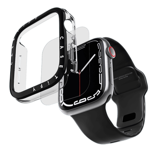 CASETiFY透明黑色适用苹果Apple Watch手表保护壳S11/10强韧防摔9