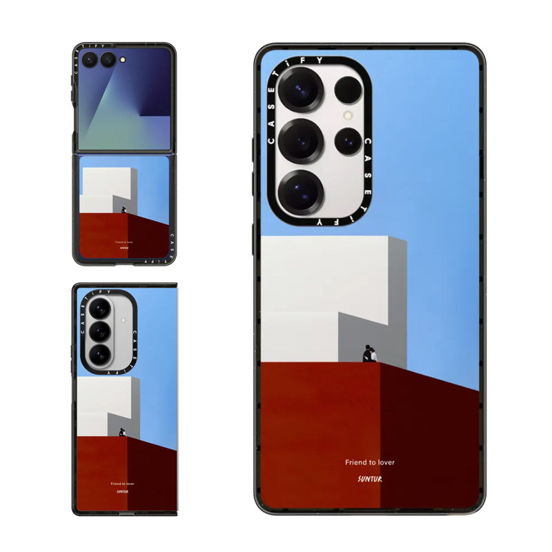 现货CASETiFY从朋友到爱人适用于三星S24/S25 Ultra手机壳Z Flip7/Z Fold 6/5曼谷艺术家Suntur简约保护套s23