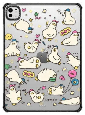 SSEBONG丧萌鸭鸭casetify适用苹果iPad Pro11/13/12.9寸平板电脑保护套翻盖Air第3/4/5/6代可爱M2/M4防摔壳子