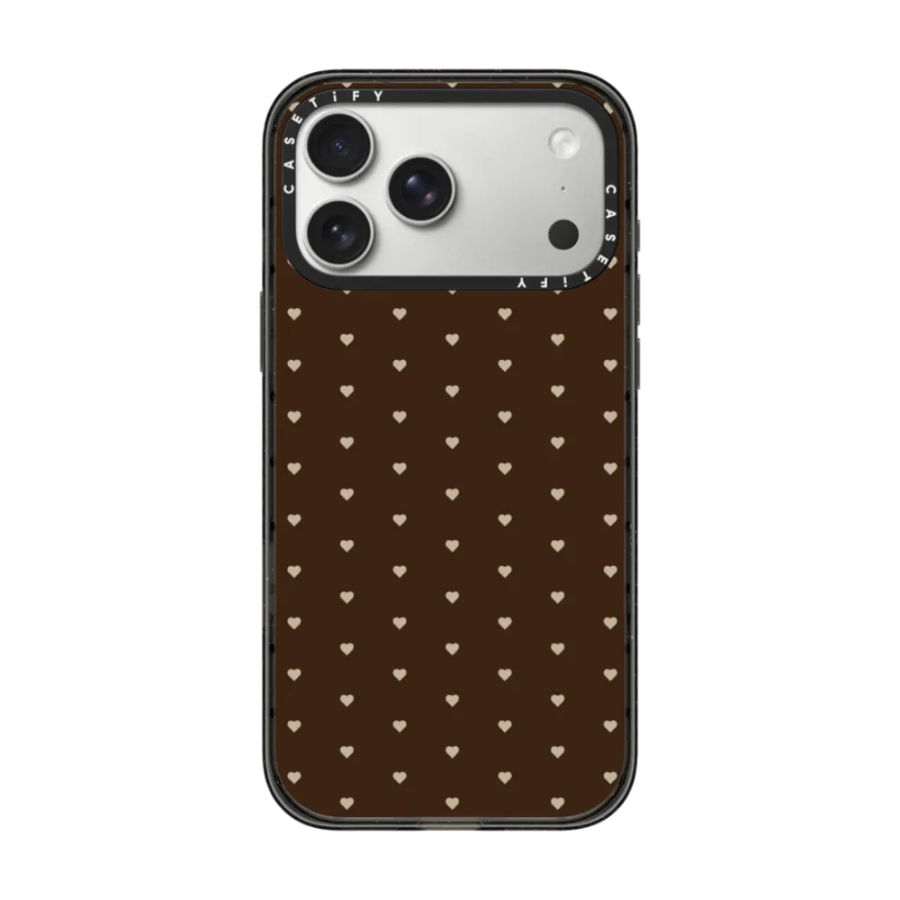 现货CASETiFY巧克力色爱心波点适用苹果iPhone17 Pro Max手机壳16/15/14磁吸13时尚潮牌ins风超火13保护套12