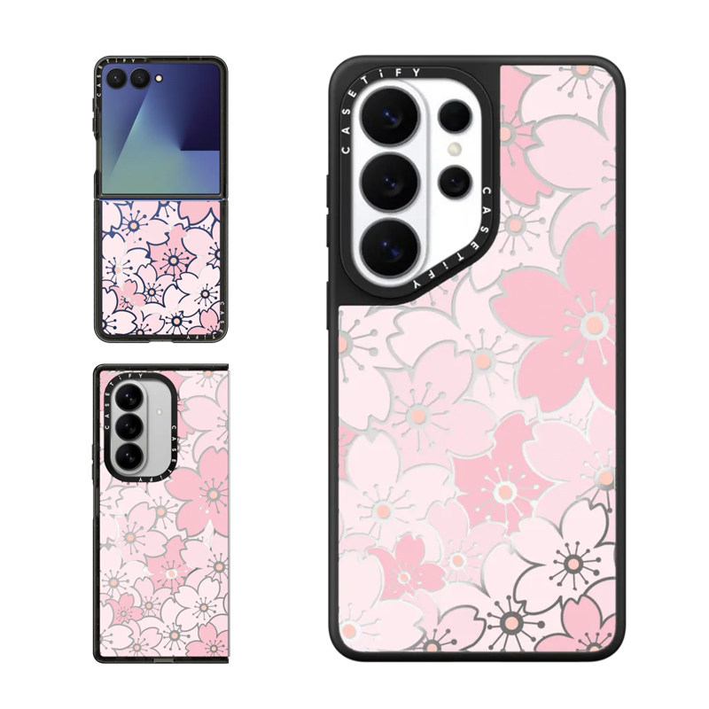 CASETiFY粉色樱花盛开春天手机壳