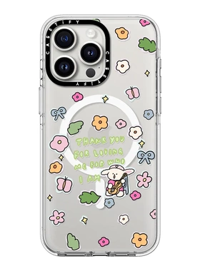 现货CASETiFY爱意绽放适用苹果iPhone15 pro max磁吸手机壳14/13/12小众趣味小菜狗Nikioooo治愈系软妹轻奢套