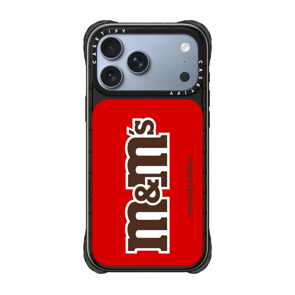 现货CASETiFY联名M&M'S糖果系M豆经典标志红色适用苹果iPhone18 pro max磁吸手机壳17pm/16/15趣味14保护套13