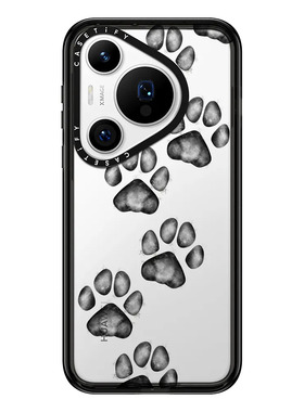 现货CASETiFY灰色小爪印适用华为Pura P70 Pro手机壳Ultra/Pocket 2折叠Mate60Pro+小众高级感ins博主同款套