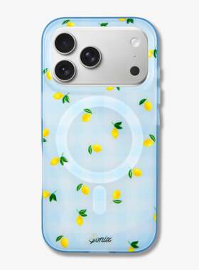 sonix 2025春夏新款蓝色格子柠檬适用苹果iPhone17 pro max磁吸手机壳16pm美国时尚潮牌小清新全包防摔保护套