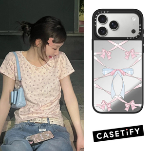 现货CASETiFY徐梦洁张紫宁同款森林早报蝴蝶结效应用苹果iPhone17 pro max磁吸手机壳16/15/14甜辣女神名媛12