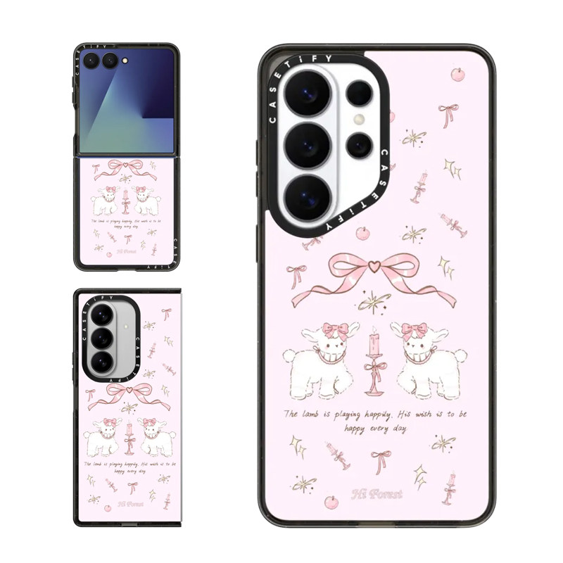 现货CASETiFY春光暖洋洋适用三星S25/S26 Ultra手机壳Z Flip7/Z Fold 6/5甜美粉软萌可爱少女心防摔保护套s24