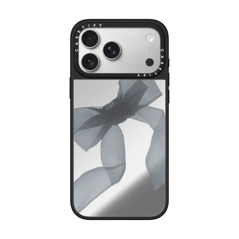 现货CASETiFY黑色欧根纱蝴蝶结适用苹果iPhone17 pro max磁吸手机壳16/15/14时尚潮牌13小众12简约ins保护套