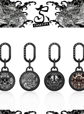 CASETiFY朋克艺术Gabe Shum适用苹果AirTag数码防丢器保护套挂环