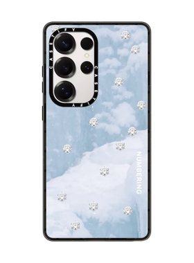 现货CASETiFY联名NUMBERING限定蓝色闪亮钻石适用三星S25 Ultra手机壳Z Flip 7/6时尚潮流高端奢华防摔保护套