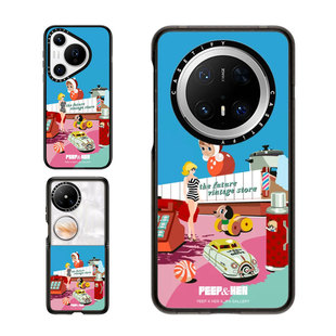 2折叠Mate60 Pro手机壳Ultra Pocket 复古保护套 70Pro 现货CASETiFY明日旧物志艺术家PEEP HER适用华为P70