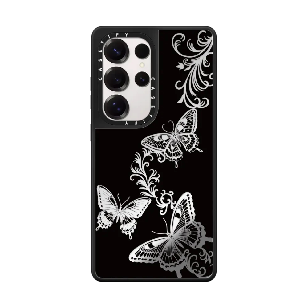 现货CASETiFY哥特蝴蝶适用三星S24/S25 Ultra手机壳s25+创意个性潮牌小众高级感暗黑风独特全包防摔保护套s23