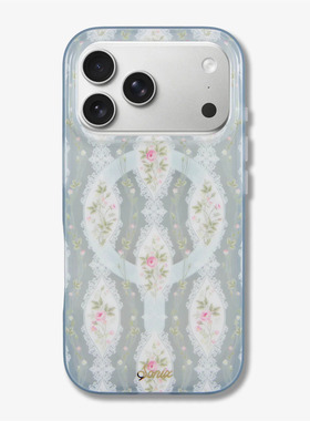 sonix蓝色花卉蕾丝适用苹果iPhone17 pro max磁吸手机壳16甜美清新田园风软妹名媛ins风超火高级感防摔保护套