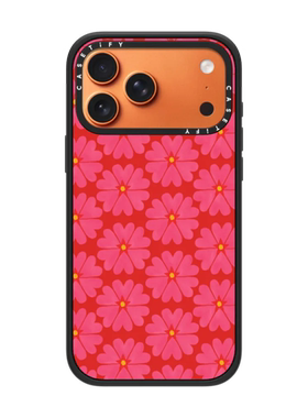 现货CASETiFY红色报春花适用苹果iPhone17 Pro Max手机壳16/15/14磁吸13创意小众轻奢ins风新年防摔保护套air