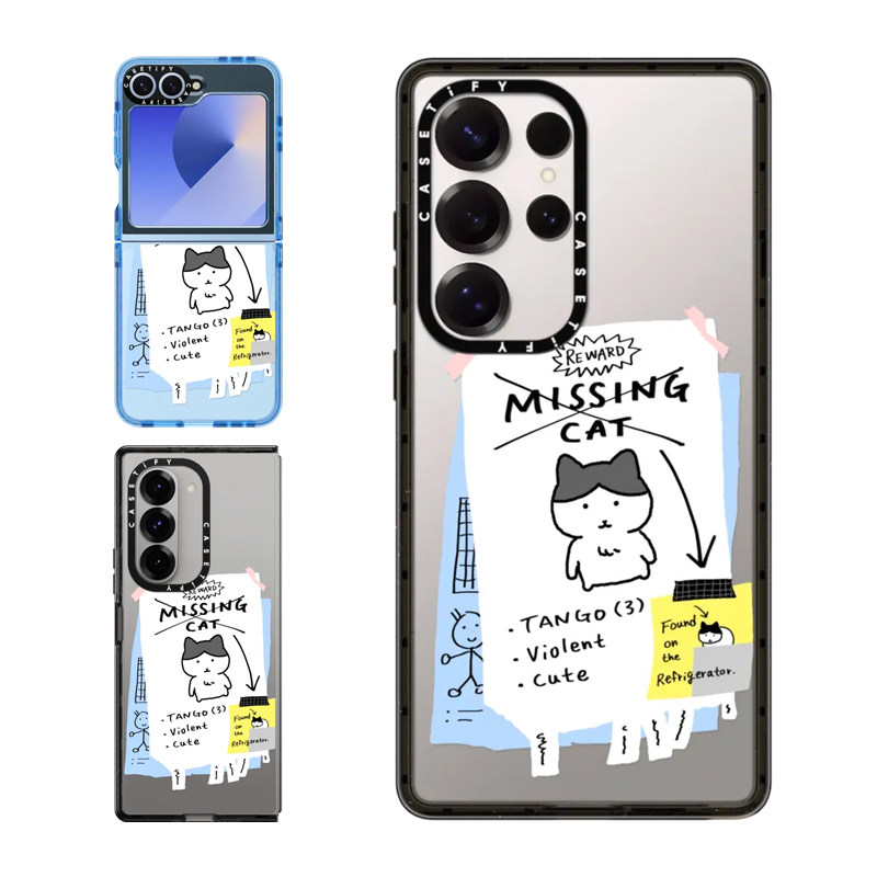 现货CASETiFY寻猫启示适用三星S24/S25 Ultra手机壳Z Flip 6/Z Fold 5小众趣味可爱高级感独特防摔保护套s23