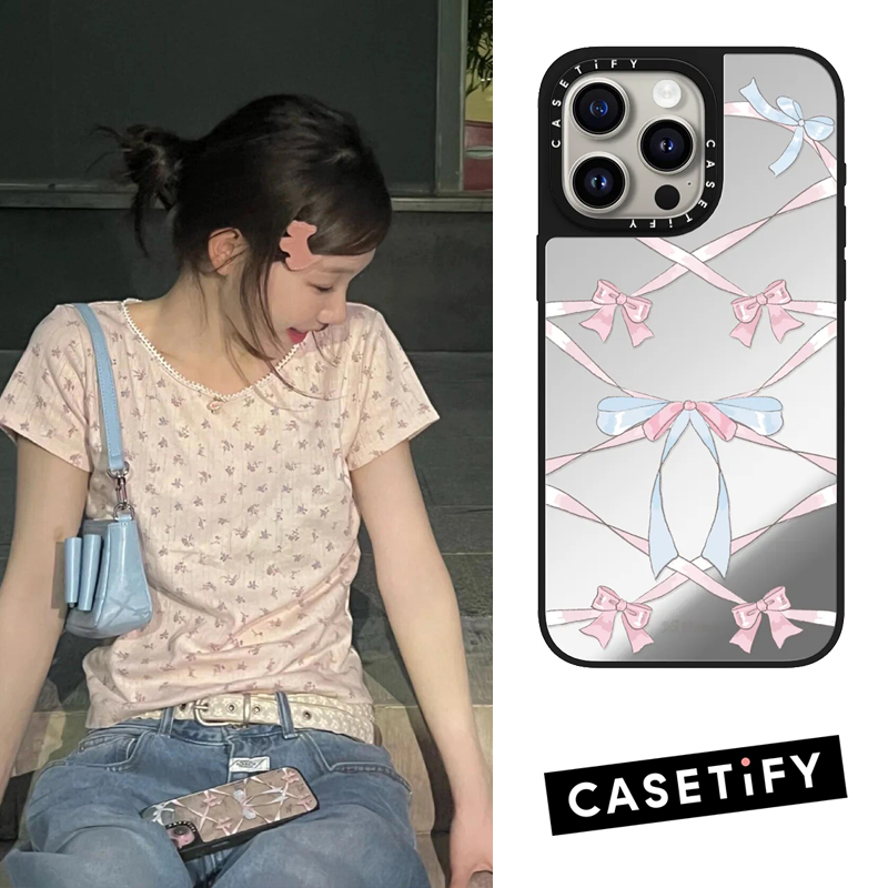 现货CASETiFY徐梦洁张紫宁同款森林早报蝴蝶结效应用苹果iPhone16 pro max磁吸手机壳15/14/13甜辣风女神名媛