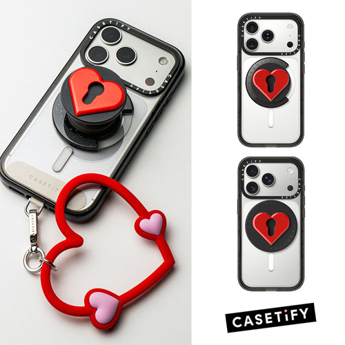 CASETiFY磁吸爱心锁扣手机支架