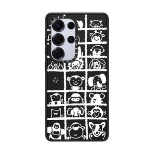 创意趣味黑白插画艺术全包防摔保护套s23 Ultra手机壳s25 现货CASETiFY狂欢倒计时白色线条适用于三星S24 S25