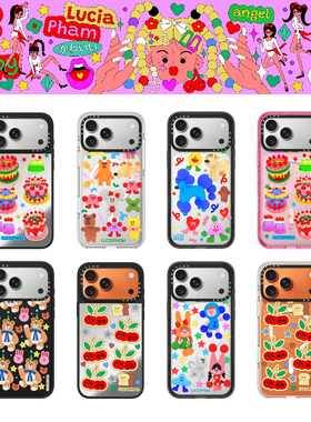 现货CASETiFY艺术家Lucia Pham赛博朋克复古未来插画适用于苹果iPhone17 pro max磁吸手机壳16/15/14保护套13